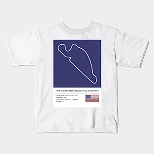 Portland International Raceway [info] Kids T-Shirt